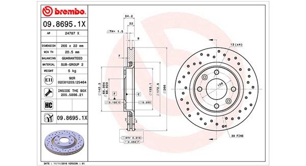 MAGNETI MARELLI Тормозной диск 360406018702